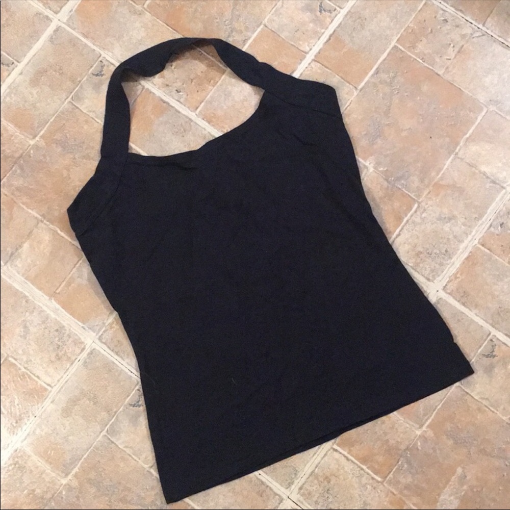 Venus black halter neck top, small